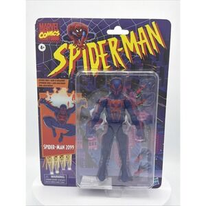 Updated Spider-Man 2099 Action Figure Marvel Legends Retro Card Miguel O'Hara